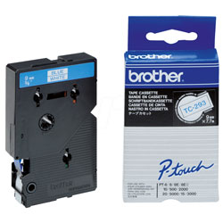 Ruban laminé bleu sur blanc 9mmx7.7m pour BROTHER P-Touch 2001