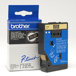 Ribbon laminé or sur black 12mmx7.7m for BROTHER P-Touch 2001