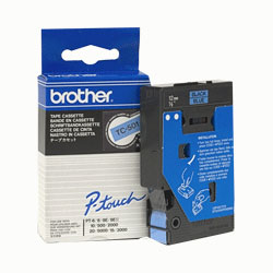 Ruban laminé noir sur bleu 12mmx7.7m pour BROTHER P-Touch 5000