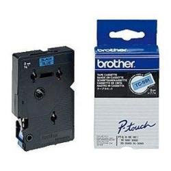 Ruban laminé noir sur bleu 9mmx7.7m pour BROTHER P-Touch 2000