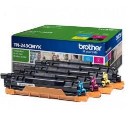 Pack 4 toners BK/CMY 4x 1000 pages TN-243VP pour BROTHER HL L3200