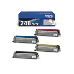 Pack of 4 cartridges toner originales BKCMY TN-248VAL 4x 1000 pages for BROTHER DCP L3515