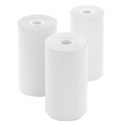 Lot de 3 rouleaux papier thermo collant, pied adhesif, 800 notes, blanc. 80mm x 24M pour CUBINOTES PRO