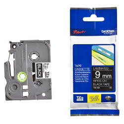 Ribbon laminé black sur blanc 9mm 0.9cm x 8m for BROTHER P-Touch 9500