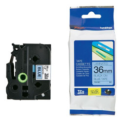 Ribbon laminé black sur blue 36mm 3.6cm x 8m for BROTHER P-Touch 3600