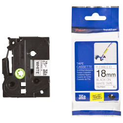 Ribbon flexible black sur blanc 18mm roller 1.8cm x 8m for BROTHER P-Touch 210