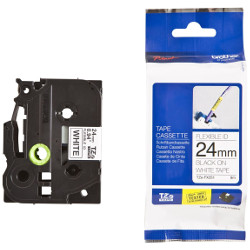 Ribbon flexible black sur blanc roller 2.4cm x 8m for BROTHER P-Touch 540