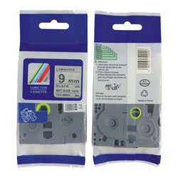 Ribbon laminé black sur argent 9mmx8m for BROTHER P-Touch H101B