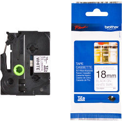 Black ribbon sur blanc 18mm 1.8cm x 8m TZEN241 for BROTHER P-Touch 9600