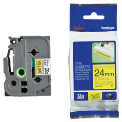 Ribbon laminé black sur yellow 24mm for BROTHER P-Touch RL700S