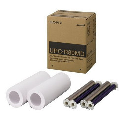 Kit 2 rollers de 50 feuilles and 2 ribbons inkings for SONY UP DR80MD