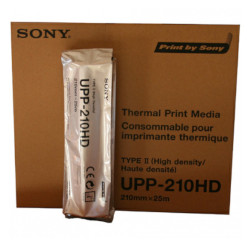 Box of 5 rollers papier thermique 25mx210mm haute densités for SONY UP 991AD