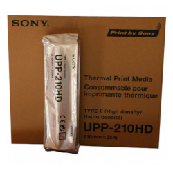 Box of 5 rollers papier thermique 25mx210mm haute densités for SONY UP 990AD