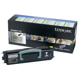 Black toner cartridge HC 6000 pages for LEXMARK X 342