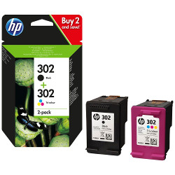 Pack N°302 black and color for HP Deskjet 1110