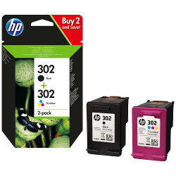 Pack N°302 black and color for HP Deskjet 3636