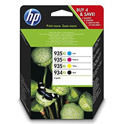 Pack N°934XL/935XL Noir 1000 pages CMY 3x 825 pages pour HP Officejet Pro 6230