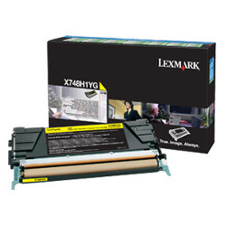 Cartouche toner jaune 10.000 pages pour LEXMARK X 748